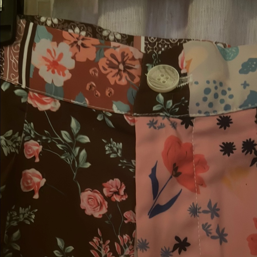 Cider Patchwork Floral Pants - Multicolor - image 3